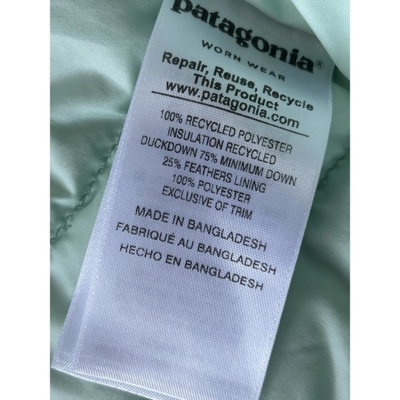 Patagonia Jakcet Baby 12-18m Down Filled Sweater Vest Teal Green Puffer Toddler - Picture 9 of 12